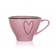 BANQUET Hrnek keramickě HEART 380 ml, r…§ově BANQUET Hrnek keramickě HEART 380 ml, r…§ově