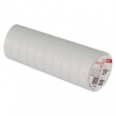 Izolační páska PVC 19mm / 20m bílá - 10ks Izolační páska PVC 19mm / 20m bílá - 10ks
