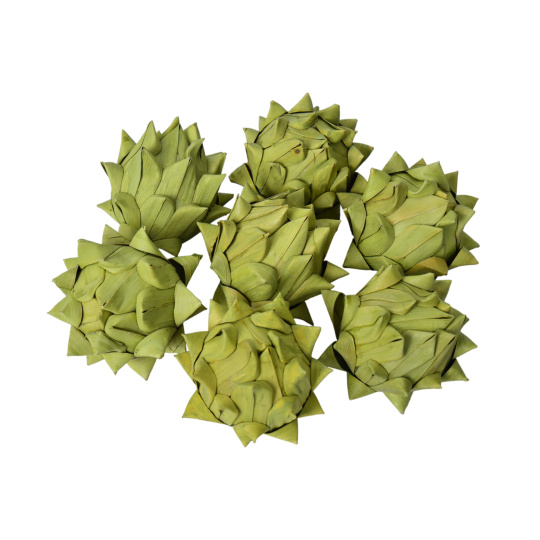 Dekorace - Khejur artichoke apple green 6 cm 2 ks