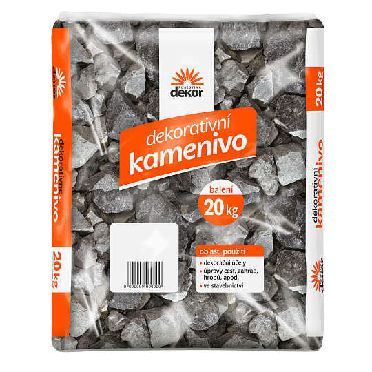 Štěrk mramorový šedý 30-50 mm - 20 kg (cena bez slev)