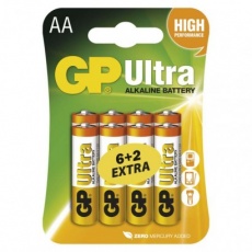 Alkalická baterie GP Ultra AA (LR6) - 8ks Alkalická baterie GP Ultra AA (LR6) - 8ks
