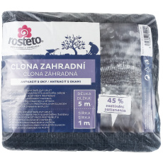 Clona zahradní 45% Rosteto - 5x1 m antracit s oky Clona zahradní 45% Rosteto - 5x1 m antracit s oky