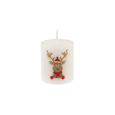 Svíčka vánoční Reindeer Pillar 50x60 mm - bílá
