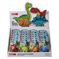 LED klíčenka – dinosauři se zvukem na LR54, 24 ks, display box - 24ks LED klíčenka – dinosauři se zvukem na LR54, 24 ks, display box - 24ks