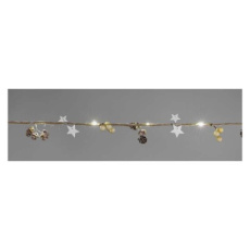 LED vánoční girlanda – šišky, 1,7 m, 2x AA, vnitřní, teplá bílá