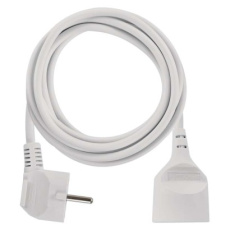 Prodlužovací kabel 3 m / 1 zásuvka / bílý / PVC / 1,5 mm2 Prodlužovací kabel 3 m / 1 zásuvka / bílý / PVC / 1,5 mm2