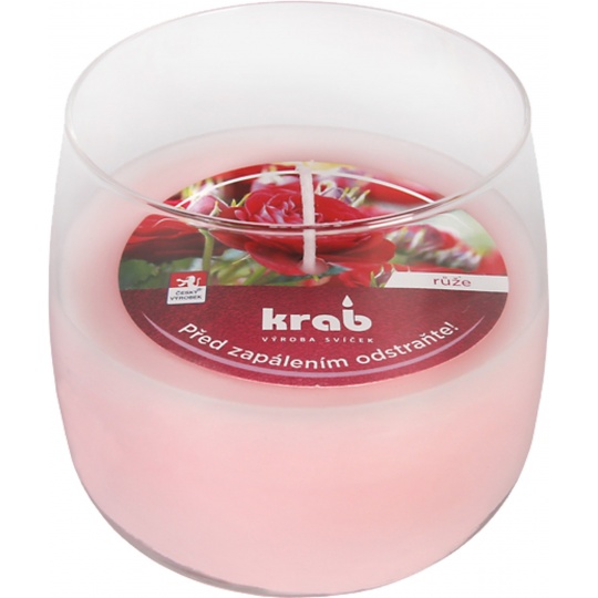 Svíčka sklo - aroma růže 125 g