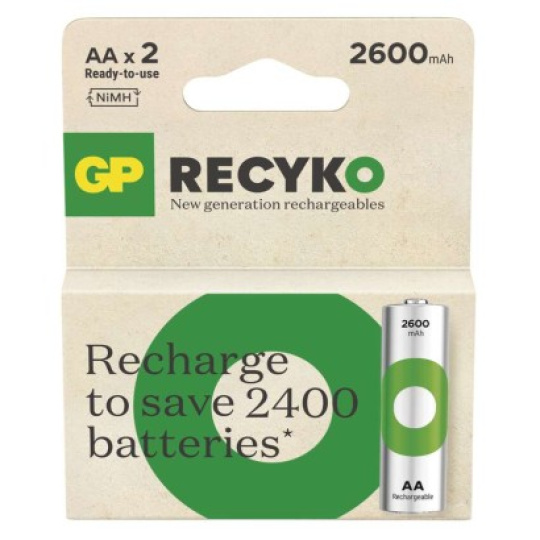 Nabíjecí baterie GP ReCyko 2600 AA (HR6) - 2ks