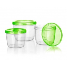 BANQUET Sada plastových dóz ACASSA 600 ml / 880 ml / 1180 ml, transparent BANQUET Sada plastových dóz ACASSA 600 ml / 880 ml / 1180 ml, transparent