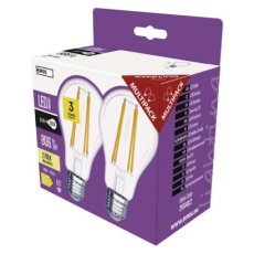 LED žárovka Filament A60 5,9W E27 teplá bílá - 2ks LED žárovka Filament A60 5,9W E27 teplá bílá - 2ks