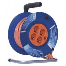 PVC prodlužovací kabel na bubnu – 4 zásuvky, 25m 1,5mm2 PVC prodlužovací kabel na bubnu – 4 zásuvky, 25m 1,5mm2