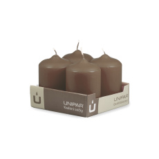 Svíčka adventní - MAT N93 Cylinder 60x90 mm - 4 ks hnědá Svíčka adventní - MAT N93 Cylinder 60x90 mm - 4 ks hnědá
