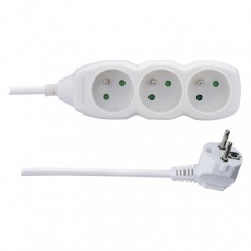 Prodlužovací kabel – 3 zásuvky, 1,5m, bílý Prodlužovací kabel – 3 zásuvky, 1,5m, bílý