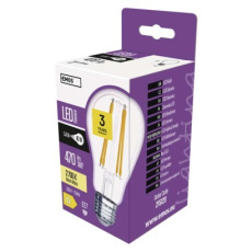 LED žárovka Filament A60 3,4W E27 teplá bílá LED žárovka Filament A60 3,4W E27 teplá bílá