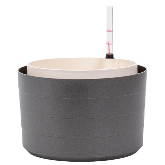 Žardina samozavlažovací Berberis bez závěsu - antracit + sl. kost 30 cm