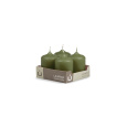 Svíčka adventní -  MAT N86 Cylinder 40x60 mm - 4 ks zelená