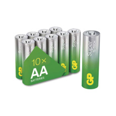 Alkalická baterie GP Super AA (LR6), 10 ks - 10ks Alkalická baterie GP Super AA (LR6), 10 ks - 10ks