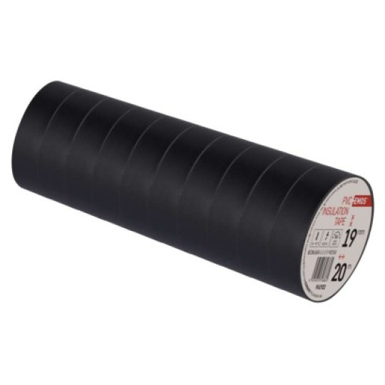 Izolační páska PVC 19mm / 20m černá - 10ks
