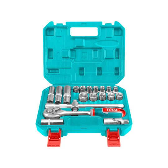 Hlavice nástrčné, sada 20ks, 1,2', industrial, CR-V(50BV30), tepelně tvrzeno