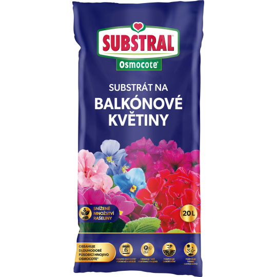 Substrát Substral -  Osmocote na balkónové květiny 20 l