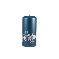 Svíčka vánoční Festive Flare Pillar 70 x 150 mm - modrá metalíza Svíčka vánoční Festive Flare Pillar 70 x 150 mm - modrá metalíza