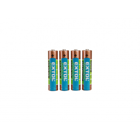 baterie alkalické, 4ks, 1,5V AAA (LR03)