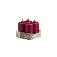 Svíčka adventní - METAL M23 Cylinder 40x80 mm - 4 ks vínová Svíčka adventní - METAL M23 Cylinder 40x80 mm - 4 ks vínová