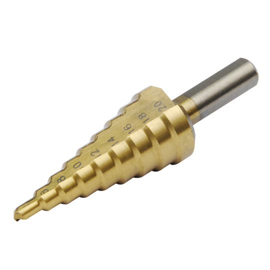 vrták stupňovitý, O 4-20mm/po2mm, HSS vrták stupňovitý, O 4-20mm/po2mm, HSS