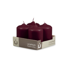 Svíčka adventní - MAT N48 Cylinder 60x90 mm - 4 ks vínová Svíčka adventní - MAT N48 Cylinder 60x90 mm - 4 ks vínová