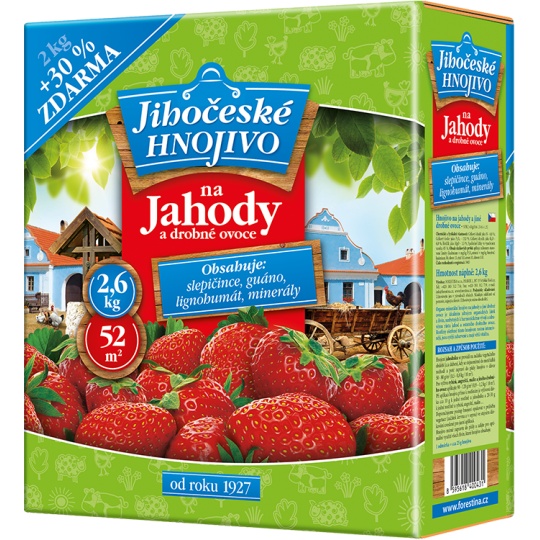 Jihočeské hnojivo - Jahody a drobné ovoce 2kg + 30% zdarma