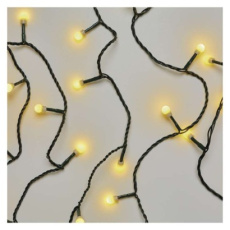 LED vánoční cherry řetěz – kuličky, 8 m, venkovní i vnitřní, teplá bílá, časovač