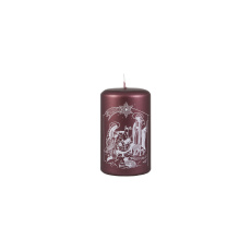 Svíčka vánoční Gloria Pillar 60x100 mm - vínová Svíčka vánoční Gloria Pillar 60x100 mm - vínová
