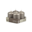 Svíčka adventní -  METAL M131 Cylinder 60x90 mm -  4 ks modrá