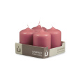 Svíčka adventní -  MAT N33 Cylinder 60x90 mm - 4 ks růžová