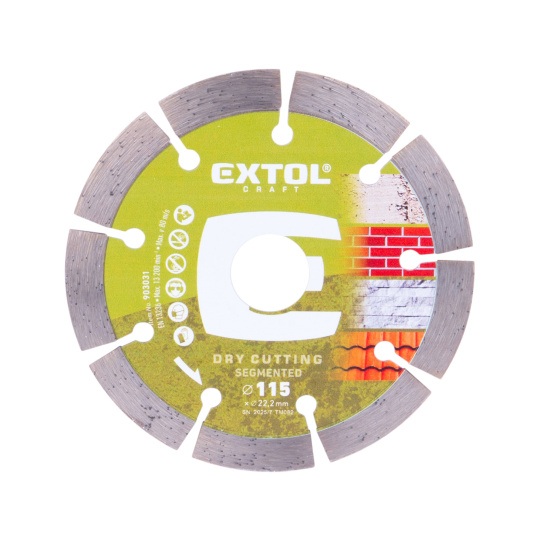 kotouč diamantový řezný segmentový - suché řezání, O 115x22,2x1,8mm