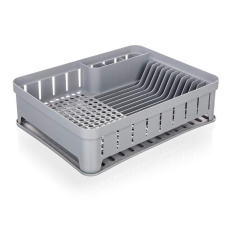 BANQUET Odkapávač na nádobí plastový myKITCHEN Color 40 x 31 x 12 cm, šedá silver