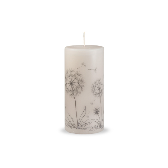 Svíčka Dandelion Pillar 70 x 150 mm - béžová