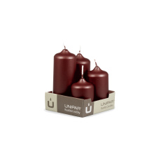 Svíčka adventní - METAL M134 Cylinder Cascada - 4 ks tmavě vínová Svíčka adventní - METAL M134 Cylinder Cascada - 4 ks tmavě vínová