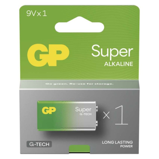 Alkalická baterie GP Super 9V (6LR61), 1 ks