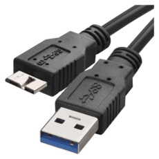 Nabíjecí a datový kabel propojovací USB-A 3.0 / micro USB-B 3.0, 1 m, černý