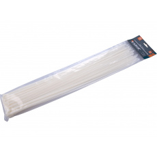 pásky stahovací na kabely bílé, 540x7,6mm, 50ks, nylon PA66