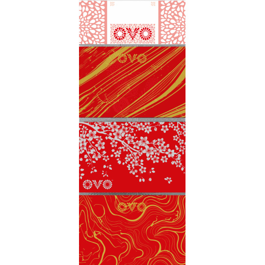 OVO - smršťovací košilky červené