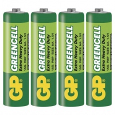 Zinková baterie GP Greencell AA (R6) - 4ks Zinková baterie GP Greencell AA (R6) - 4ks