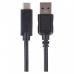 USB kabel 3.0 A/M - USB 3.1 C/M 1m černý, Quick charge