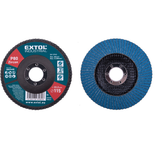 kotouč lamelový šikmý zirkonový, O 115mm, P80 kotouč lamelový šikmý zirkonový, O 115mm, P80