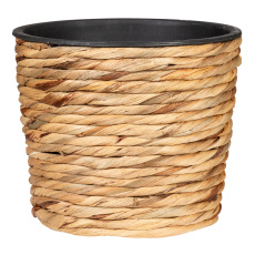 Košík z vodního hyacintu 504 přírodní 24 - s plastovou vložkou