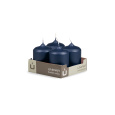 Svíčka adventní -  METAL M122 Cylinder 50x70 mm -  4 ks modrá