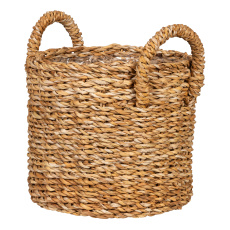 Košík z mořské trávy 516 oříšková 23 - s fóliovou vložkou a úchyty