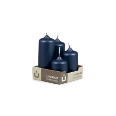 Svíčka adventní - METAL M122 Cylinder Cascada - 4 ks modrá Svíčka adventní - METAL M122 Cylinder Cascada - 4 ks modrá