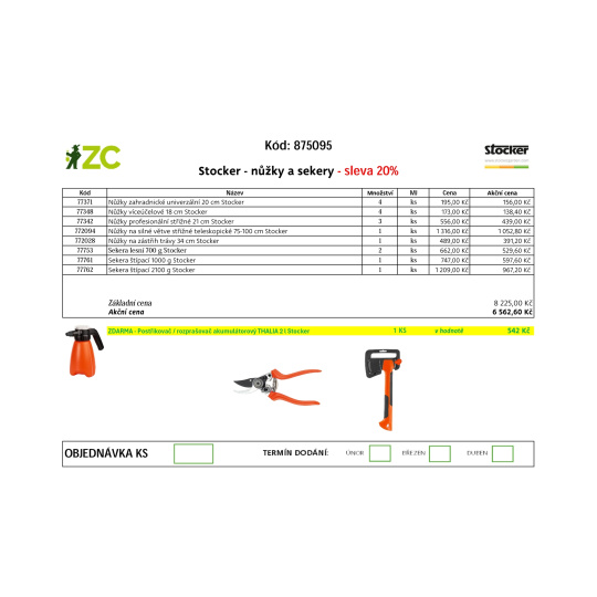 KD Displej - Stocker - nůžky a sekery